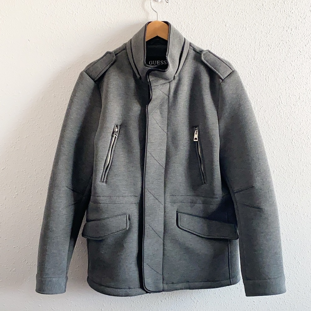 Guess Mens Semi Formal Gray Jacket